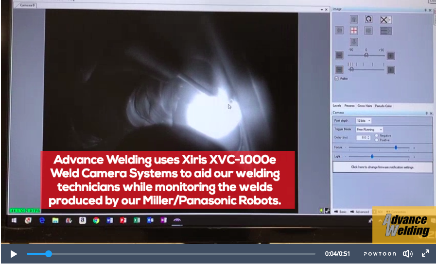 Aerospace Welding Quality Monitoring with Real Time Video